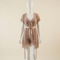 Blush Veil Lace Robe Nightwear Set