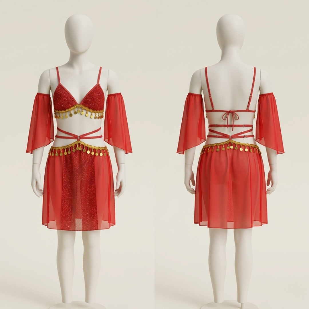 Crimson Rhapsody Luxe Nightwear Set