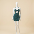 Emerald Muse Cutout Mini Nightdress Set