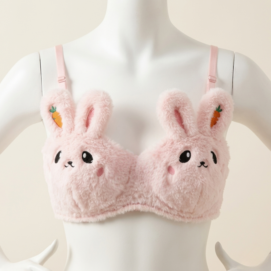 Fluffy Bunny Lingerie Sets For Women - Two Piece Lounge Set