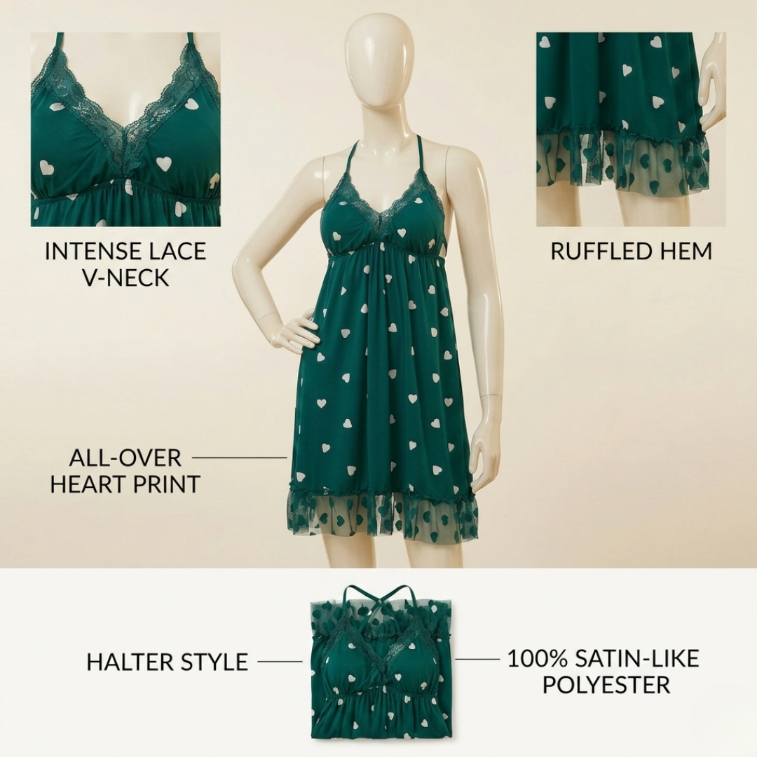 Emerald Heartfall Comfort Nightdress