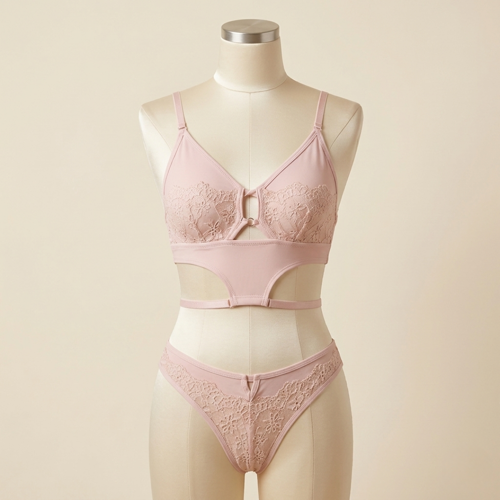 MULAIMA – BLOSSOM Lace Cut-Out Lingerie Set
