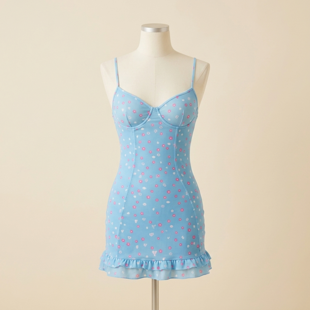 Sky Bliss Heart Whisper Nightdress