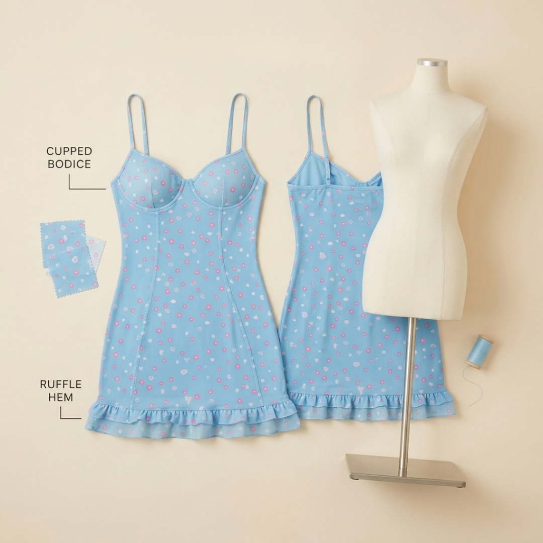 Sky Bliss Heart Whisper Nightdress