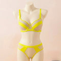 Modern Edge: Buckle-Detail Contrast Bra & Panty Set