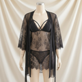 Three Piece Lace Gown Sleep Set