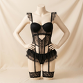 Desire Lace Corset Set With Garter