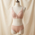 Elegant Front-Closure French Lace Triangle Bra Set