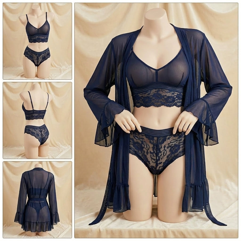 Relax Fit Lace Trimmed Nightwear Suit