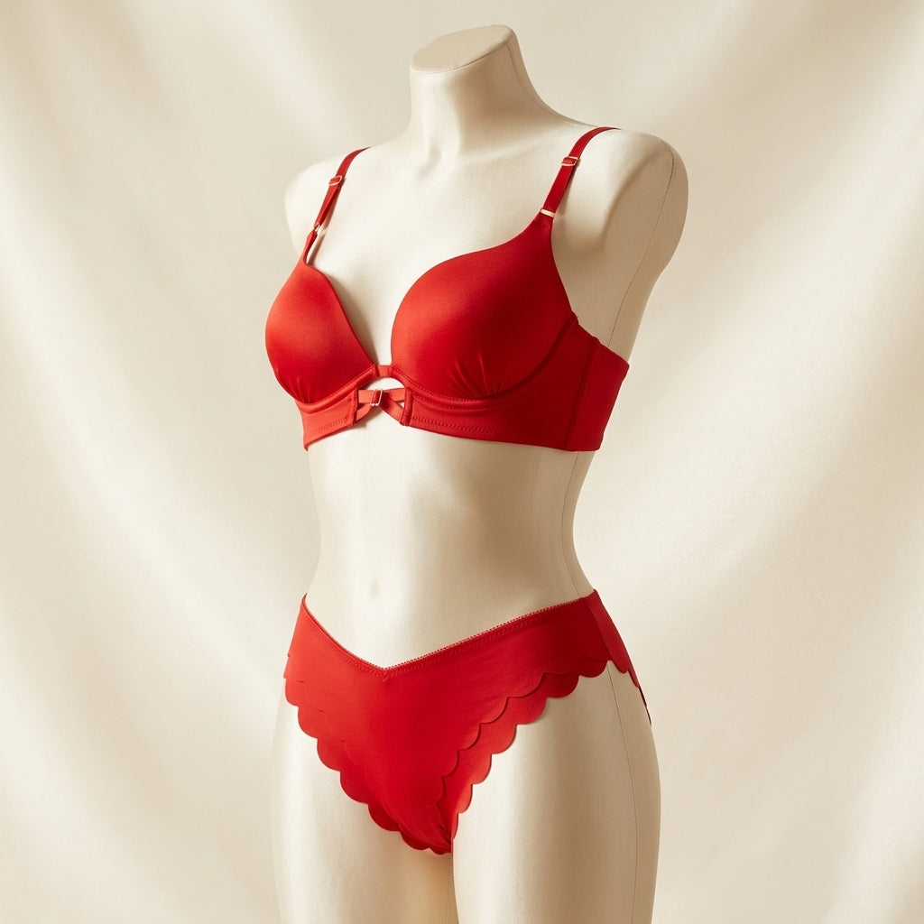 Wild Allure: Padded Push-Up Wired Bra & Panty Set