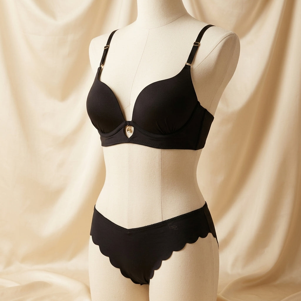 Wild Allure: Padded Push-Up Wired Bra & Panty Set