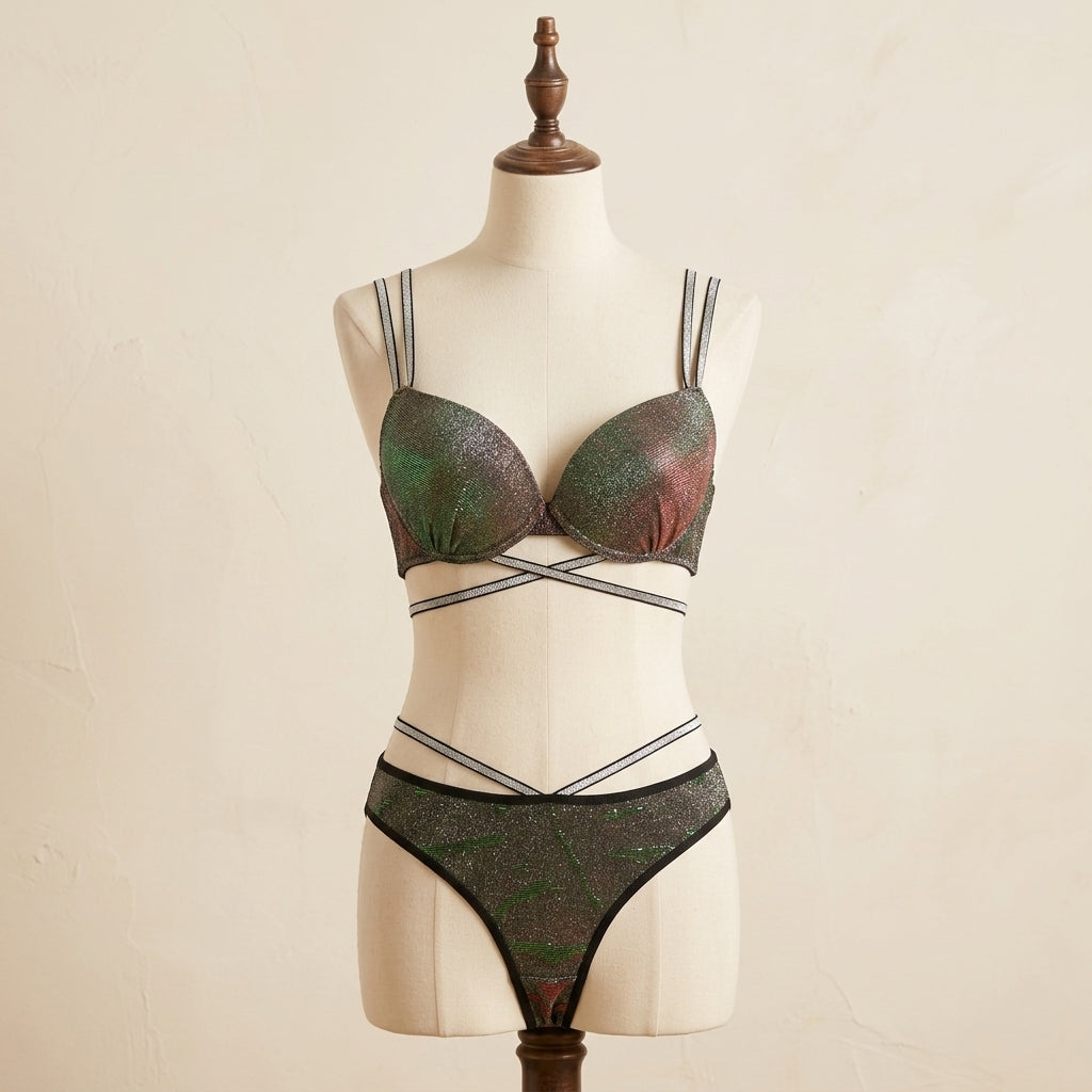 FairyShine Sparkle Push-Up Bra & Panty Set