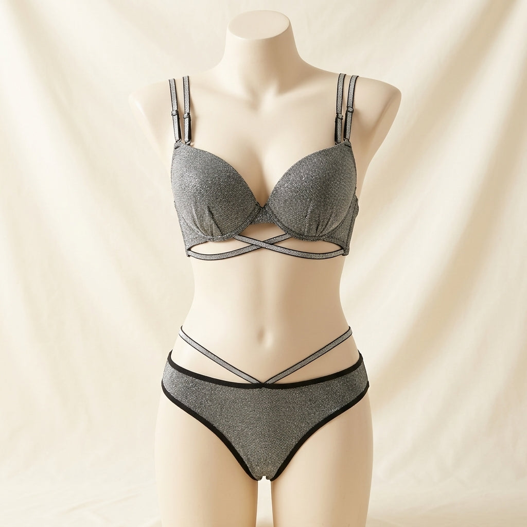 FairyShine Sparkle Push-Up Bra & Panty Set