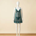 Elegant Lace Heart Mesh Babydoll Set