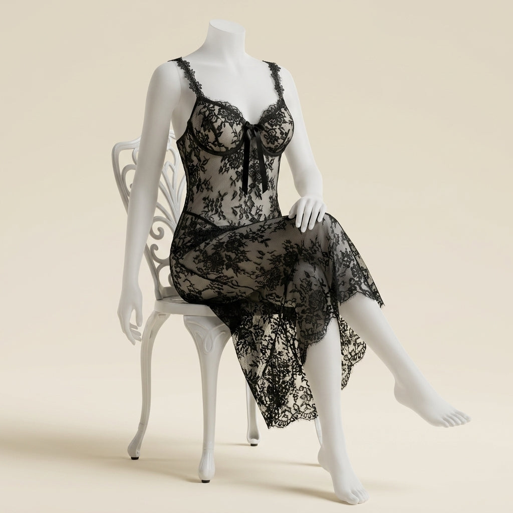 Mystic Lace Two Piece Nightdress Set