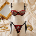 Enchanted Floral Embroidered Lingerie Set