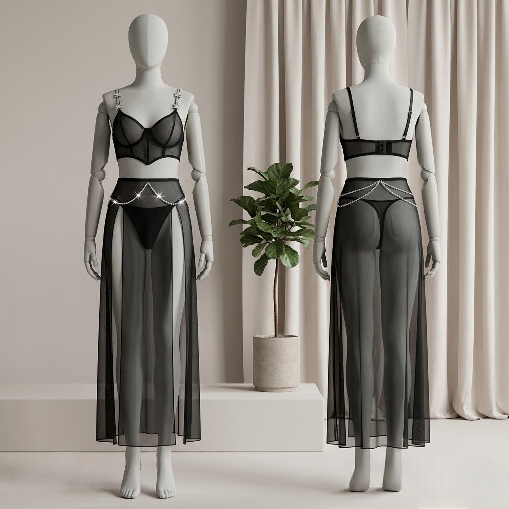 Premium Velcro Mesh Comfort Nightwear Set