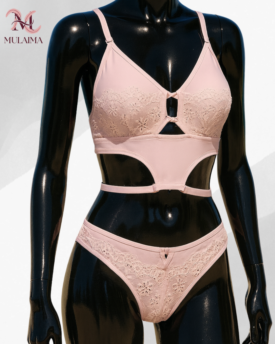 MULAIMA – BLOSSOM Lace Cut-Out Lingerie Set