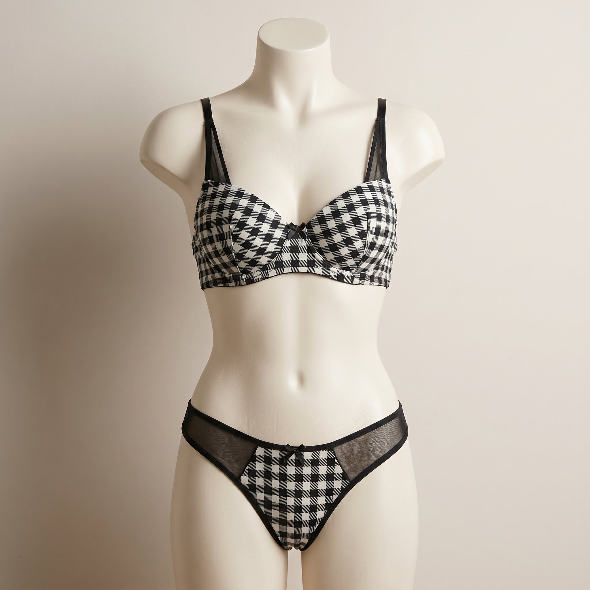 Chic Plaid Bra & Panty Set