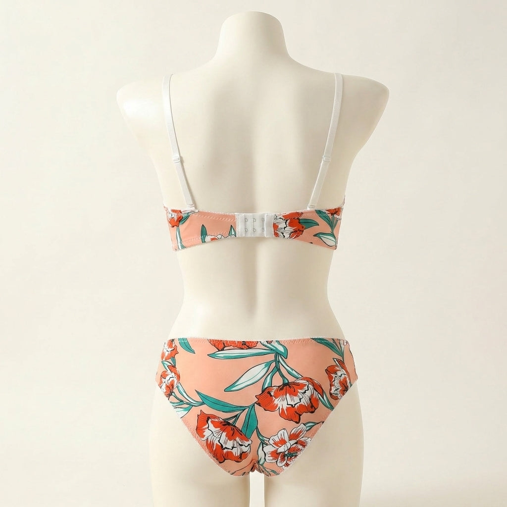 Bloom & Bliss Floral Underwire Lingerie Set