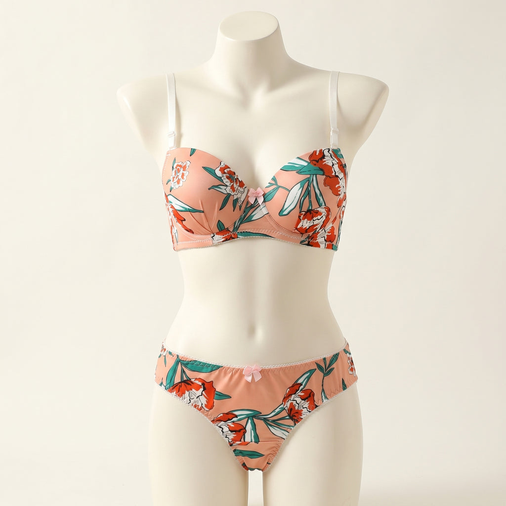 Bloom & Bliss Floral Underwire Lingerie Set