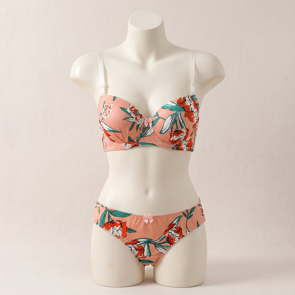 Bloom & Bliss Floral Underwire Lingerie Set