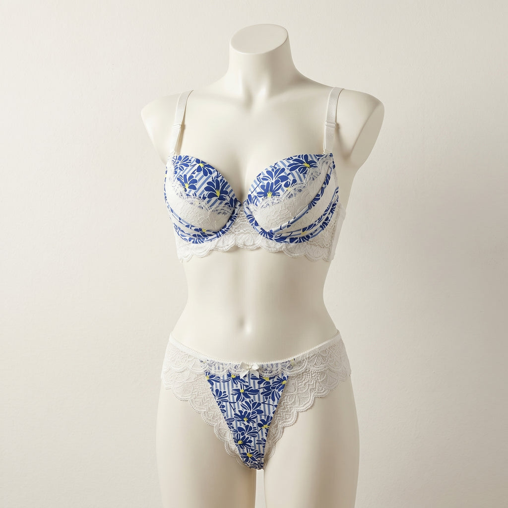 Radiant Lace-Overlay Push-Up & Panty Set
