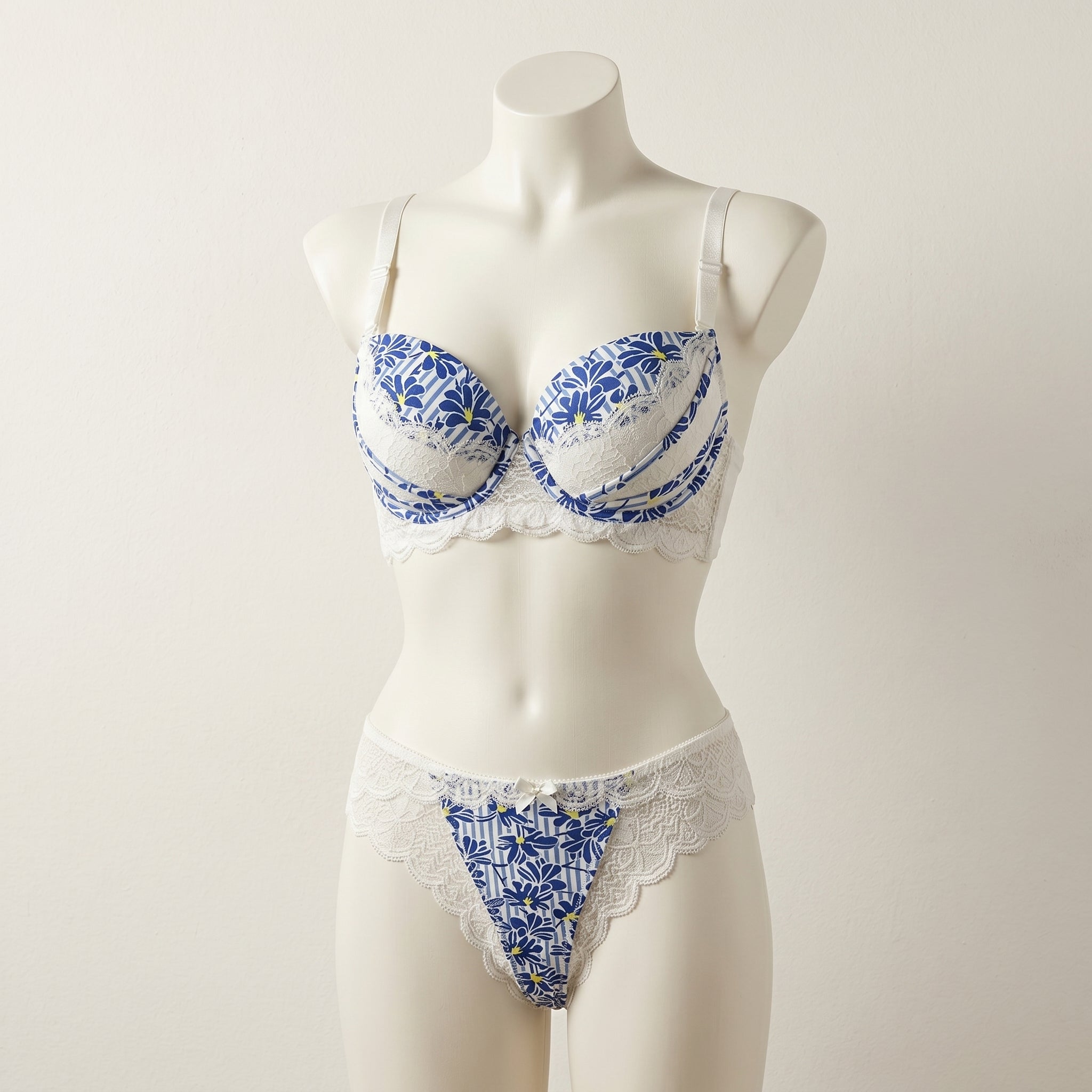 Radiant Lace-Overlay Push-Up & Panty Set