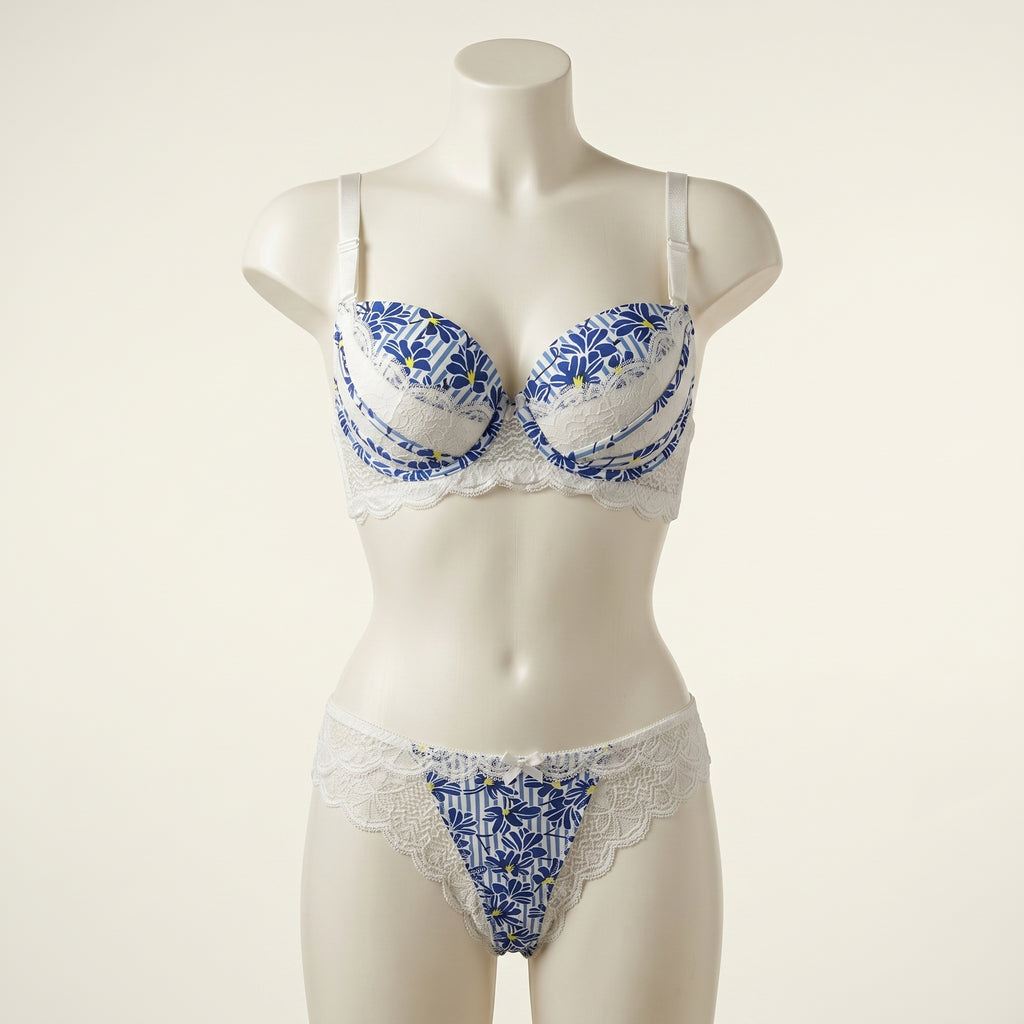 Radiant Lace-Overlay Push-Up & Panty Set