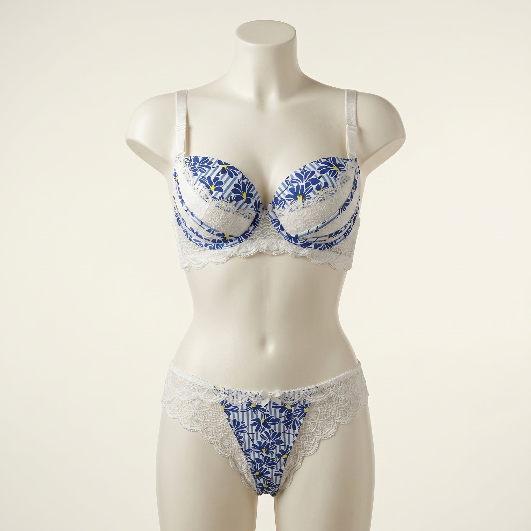 Radiant Lace-Overlay Push-Up & Panty Set