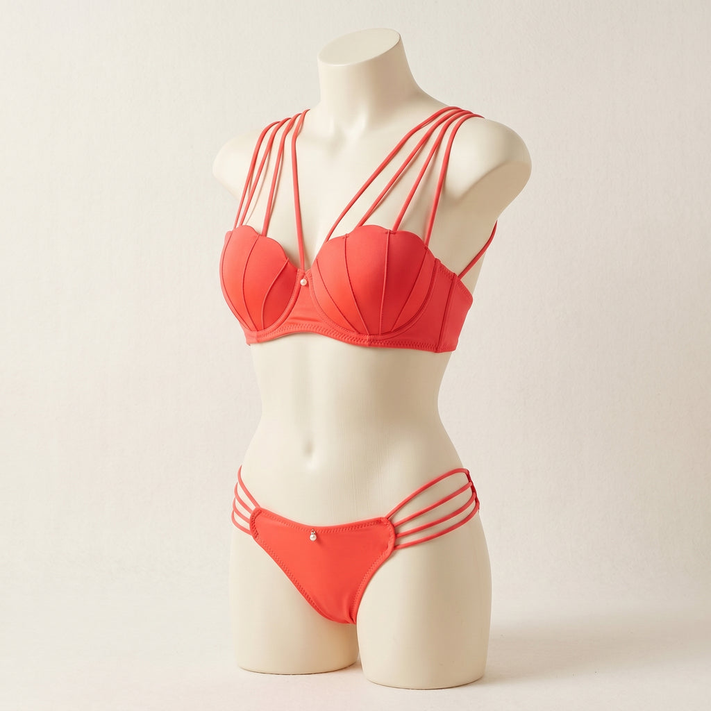 Sultry Strappy Cross-Back Push-Up Lingerie Set