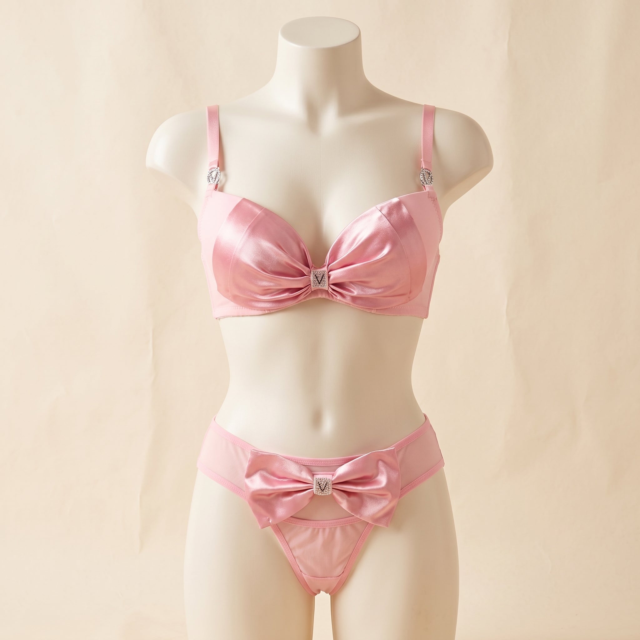 Sweet Bow: Elegant Comfort Bra & Panty Set