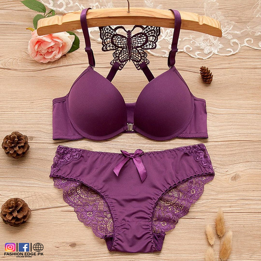 Enchanting Butterfly-Back Lace Push-Up Set