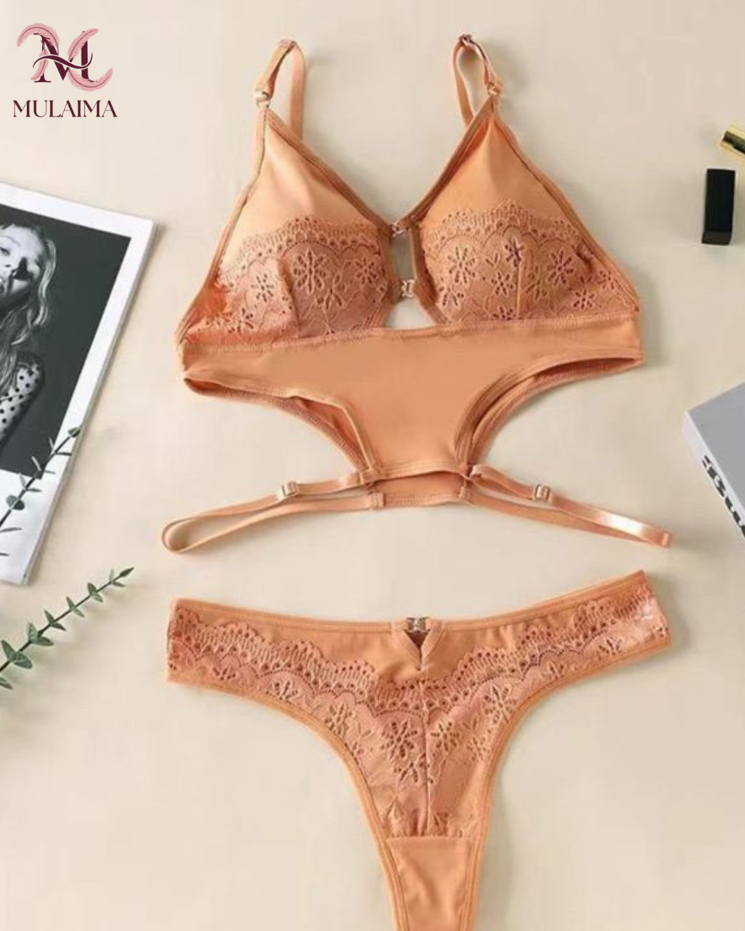 MULAIMA – LOTUS Cut-Out Lingerie Set