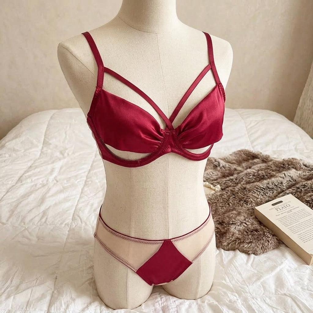 French Silk-Touch Hollow-Detail Push-Up Set