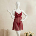 Soft Breeze Mesh Babydoll Sleepwear Set