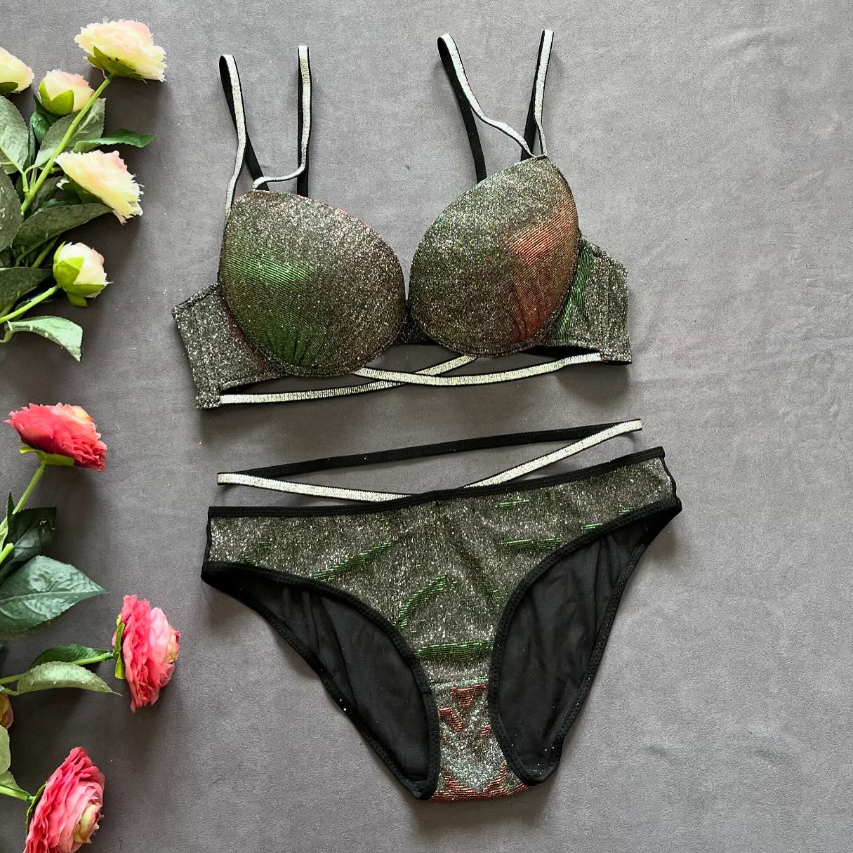 FairyShine Sparkle Push-Up Bra & Panty Set