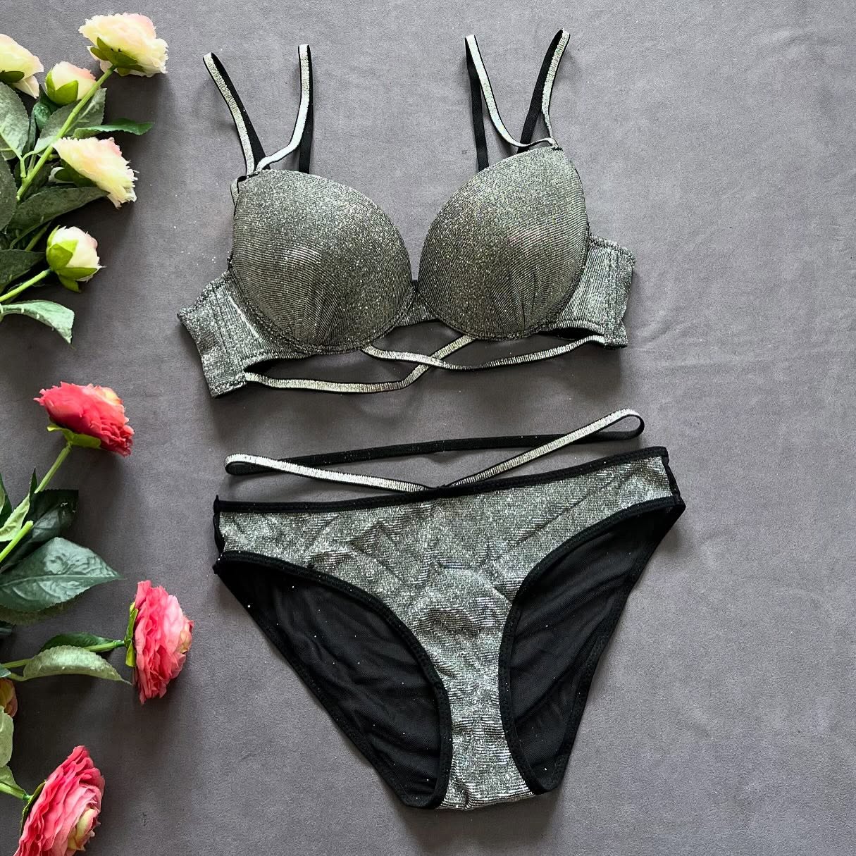 FairyShine Sparkle Push-Up Bra & Panty Set