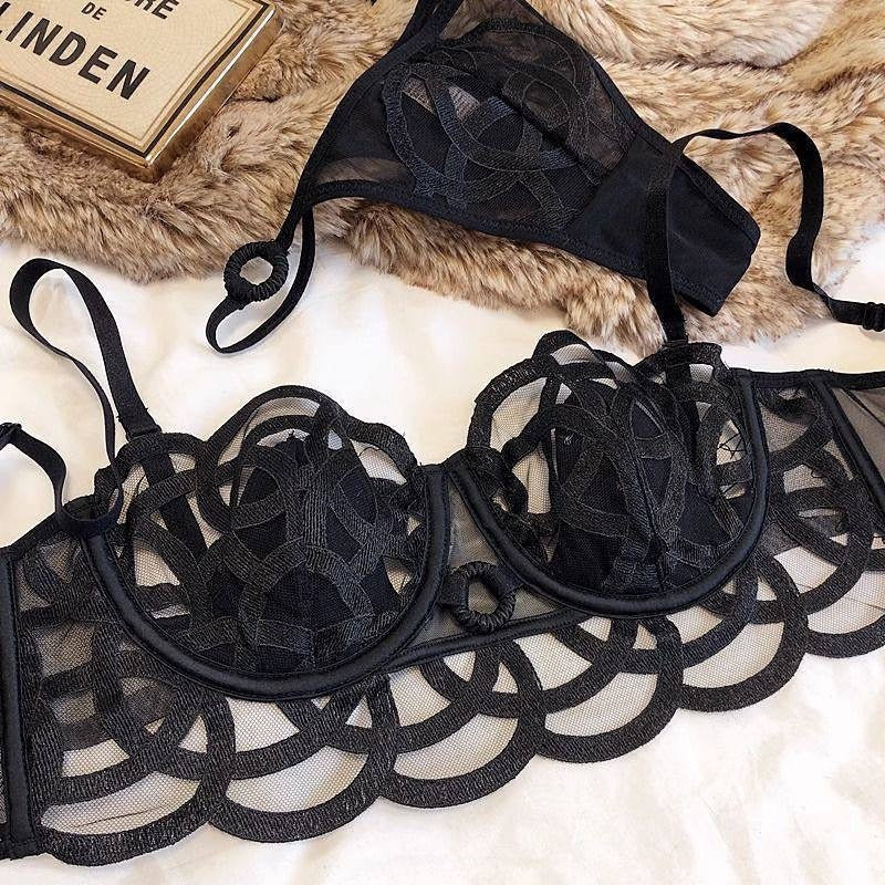 Ethereal Lattice Sheer Lace & Mesh Set