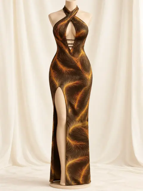 Ember Halter Wrap Nighty