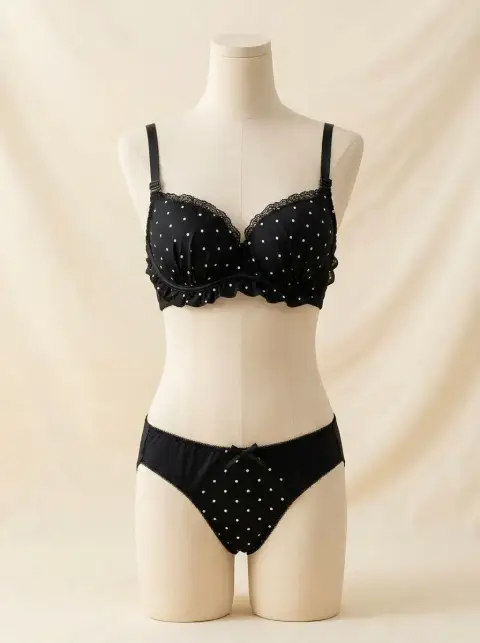 Embroidered Lace Bra and Brief Set (view 3)