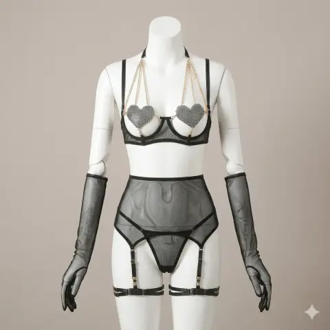 Fantasy Heart Bodice Cosplay Lingerie Set