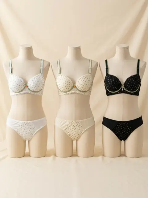 Fine Embroidered Bra and Panty Lingerie Set