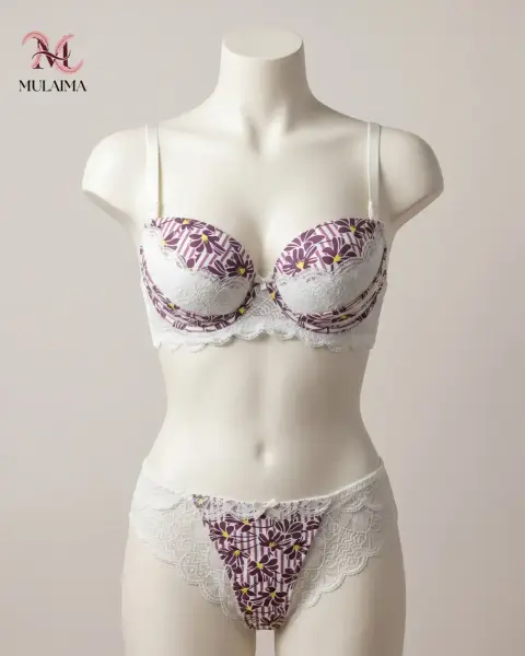 Floral Lace Bra Set for Daily Wear
