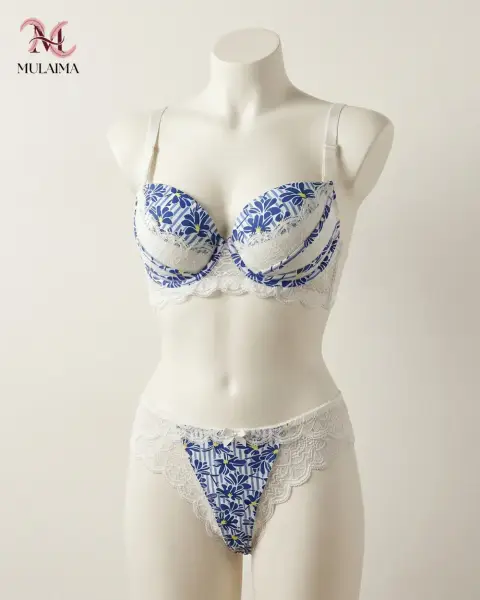 Floral Lace Bra Set for Daily Wear (view 2)