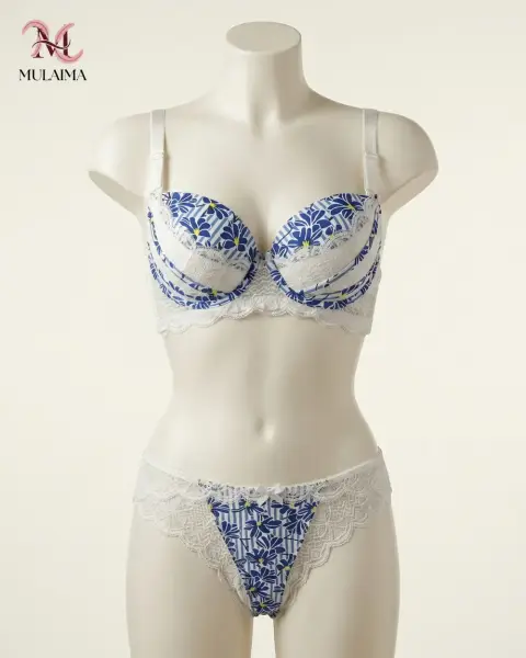 Floral Lace Bra Set for Daily Wear (view 3)