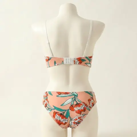 Floral Print Underwire Bra Set with Padded Cups (view 4)