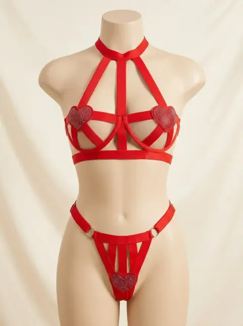 Heart Gem Statement Lingerie Set (view 2)