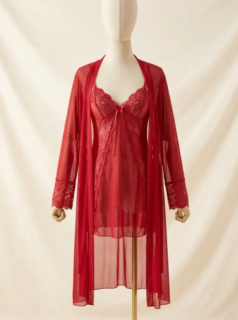 Ladies 3 Piece Bridal Nighty with Robe