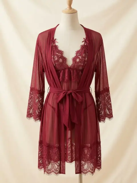 Layered 3 Piece Gown Nightwear Set